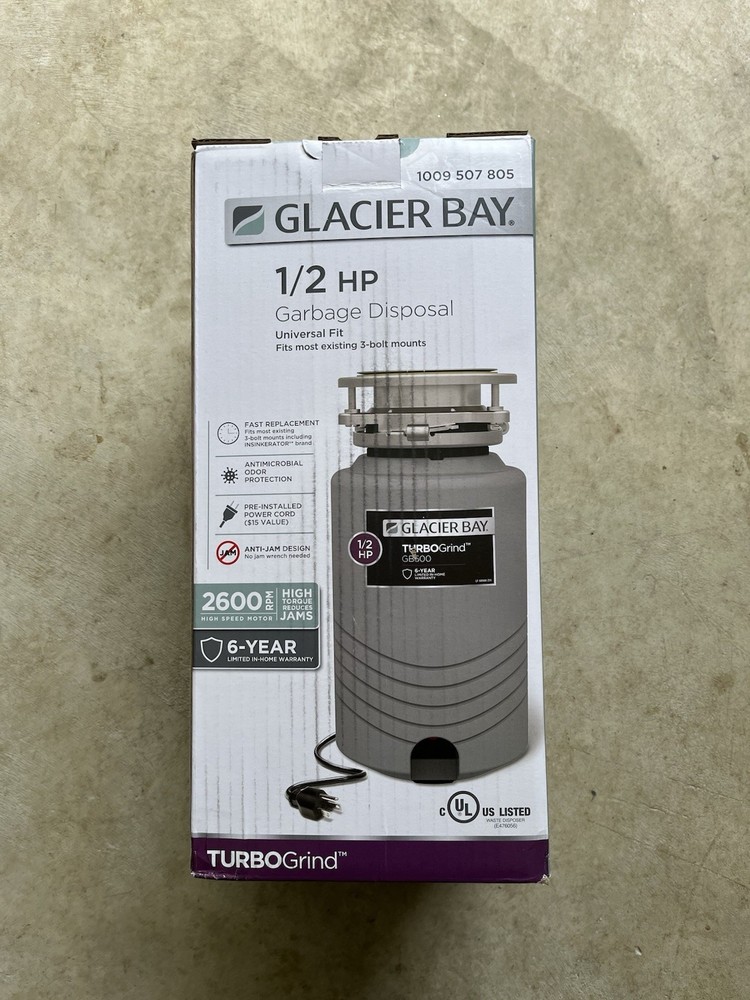 Disposal -Glacier Bay TurboGrind 1/2 hp. Continuous Feed Garbage