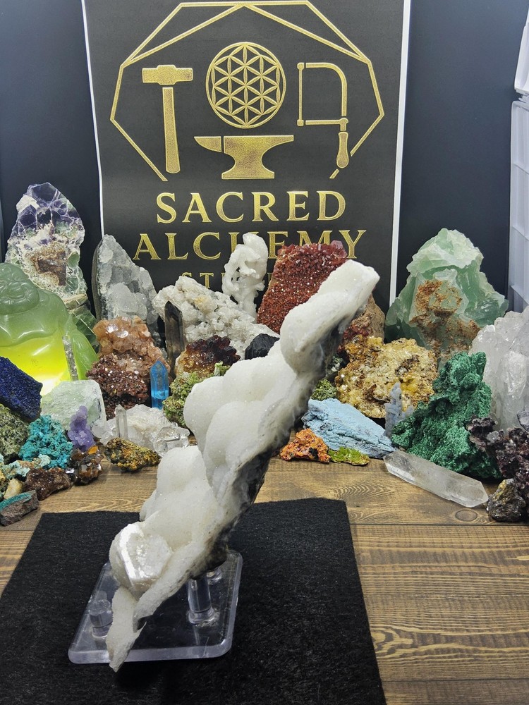 Calcite with Stilbite – United States – Wrangell, Alaska – Dramatic Sculptural C