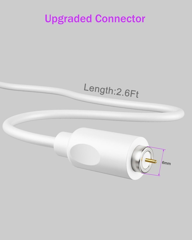 Mailink Magnetic Charging Cables, 2PACK Replacement USB DC Charger 2.7 feet