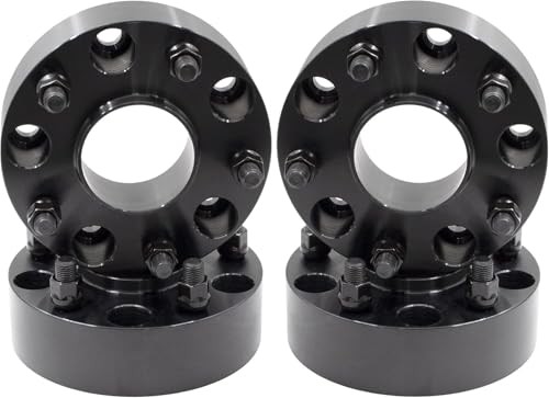 4 Pcs Hub Centric Wheel Spacers Adapters 2.00" Thick - 4 Pack Black Anodized