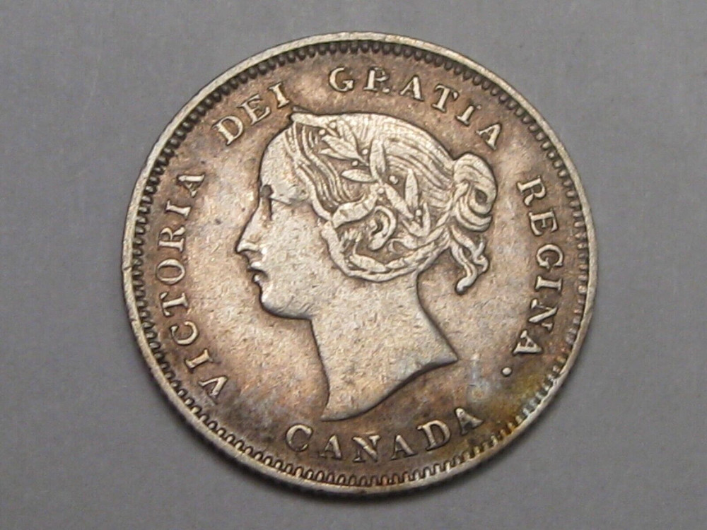 1900 Silver 5¢ Five Cent CANADA.  #23