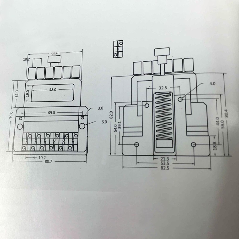High Quality 6 String Electric Guitar Bridge String Board Headless Guitar Set