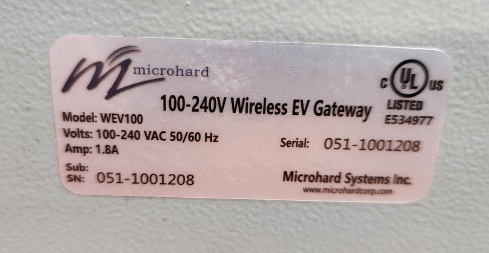 Microhard Systems WEV100 100-240V Wireless EV Gateway 1.8A