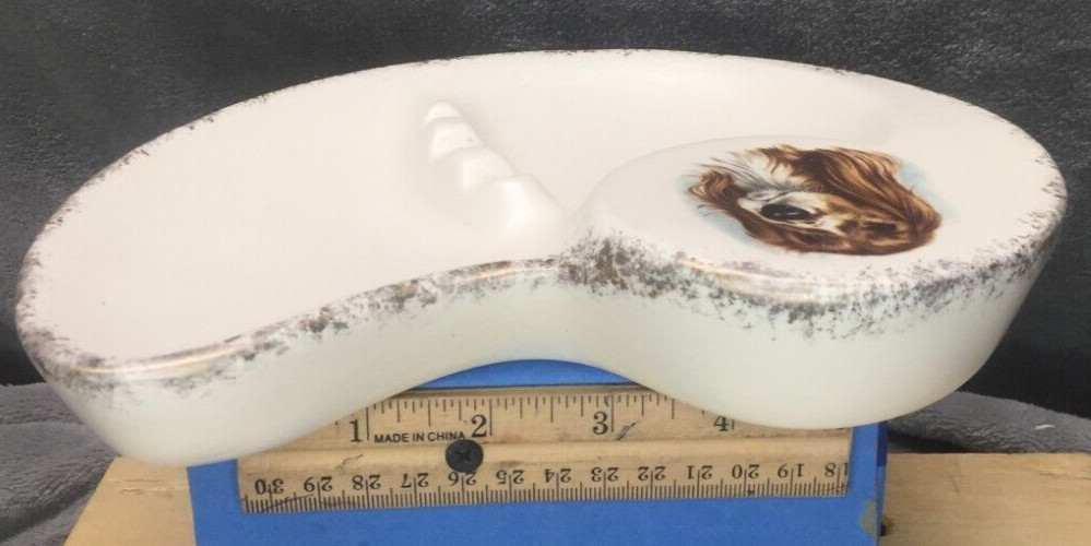 Cocker Spaniel Kidney Shaped Ceramic Ashtray