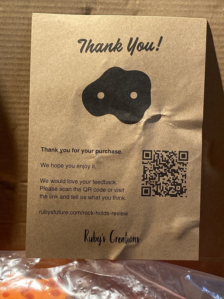 Ruby's Creations 25 Pack Colored Assortment Pack Plastic Climbing Holds Sealed