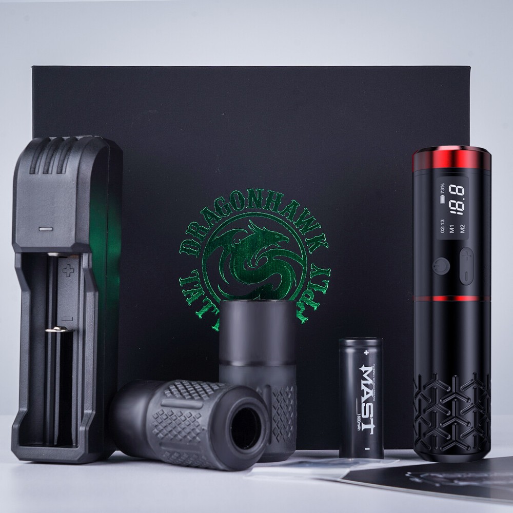Wireless Tattoo Machine Direct Motor Permanent Makeup LCD Display Rotary Pen Kit
