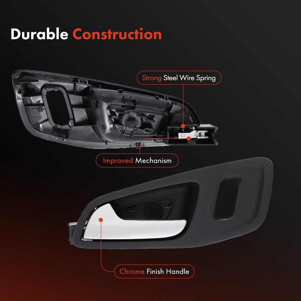 Front Driver Black & Silver Interior Door Handle for Ford Escape 2013-2019 C-Max