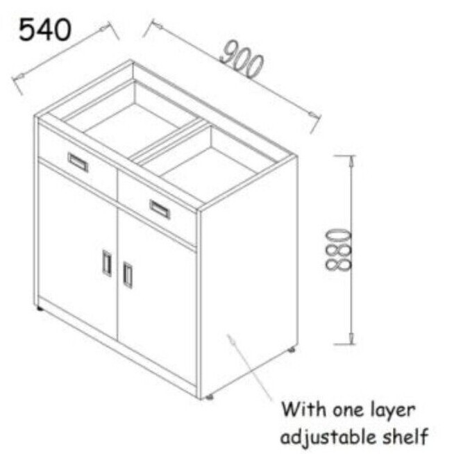 Laboratory Cabinet 3ft. Dark Gray