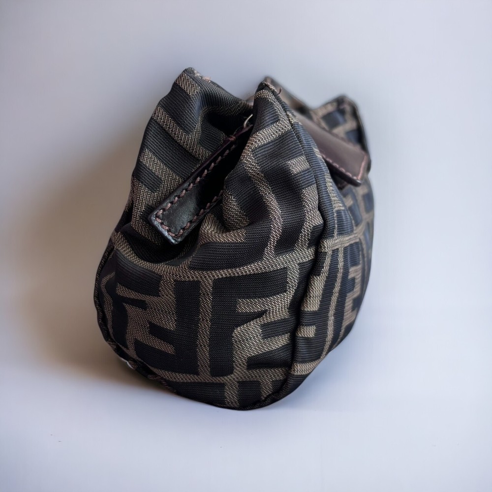 Fendi Zucca Pouch Accesary Purse Authentic