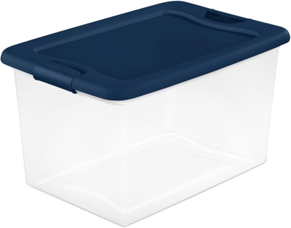6-Piece Color Series, 64-Quart Capacity, Blue Option—Stackable Storage Boxes