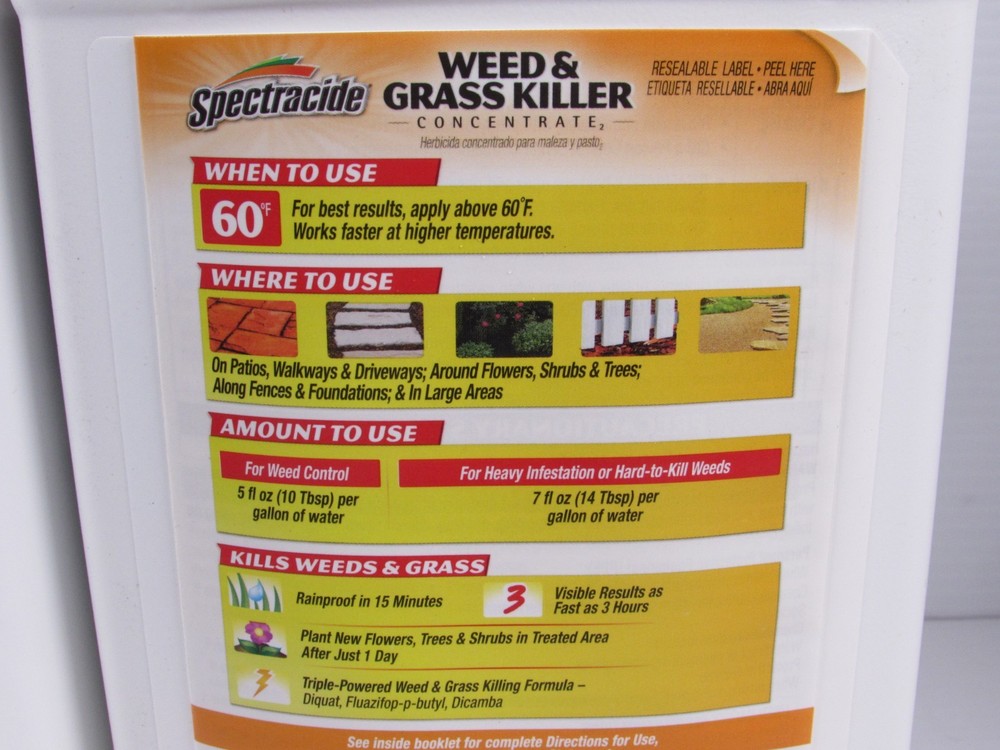 2 Pack Spectracide Weed & Grass Killer, 64 Fl Oz Each Concentrate TWO BOTTLES