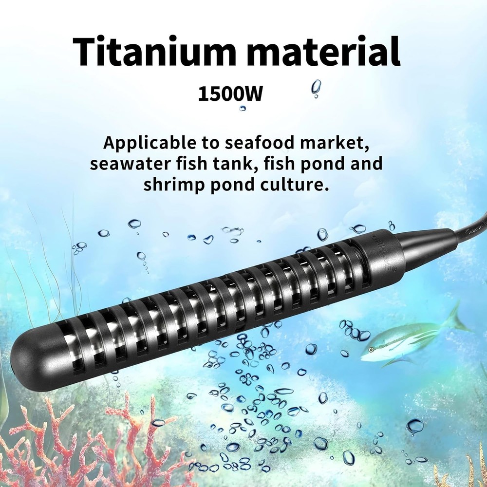 GRILLME 1500W Immersion Water Heater Portable Titanium T1 Submersible Waterproof