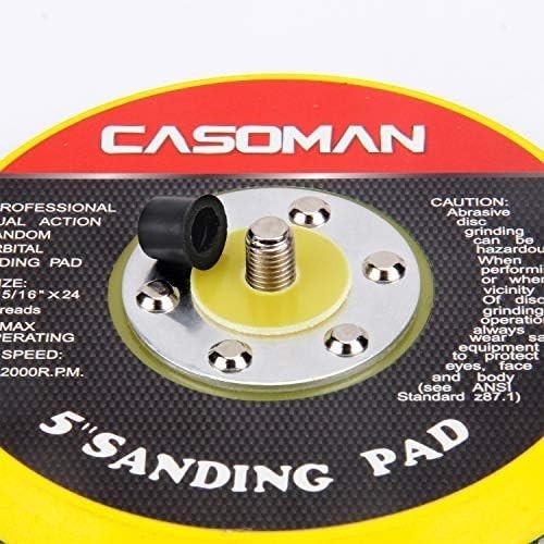 Versatile 5-Inch Orbital Sander Pads with Hook & Loop for Quick Changes - 2 Pack