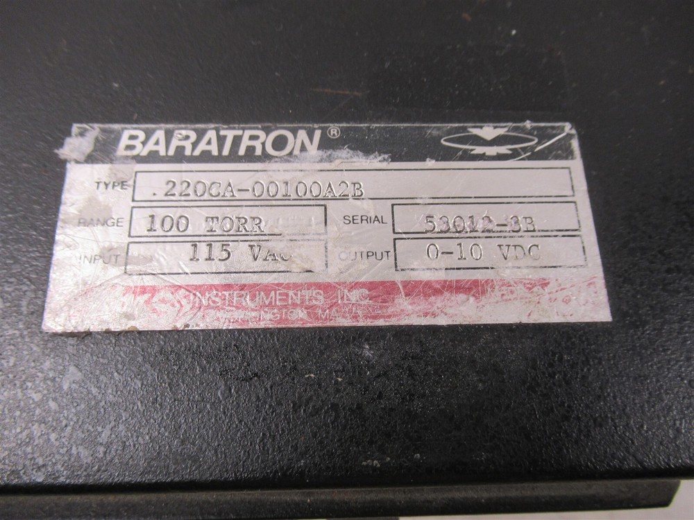 Baratron 220CA-00100A2B 100 TORR Transducer
