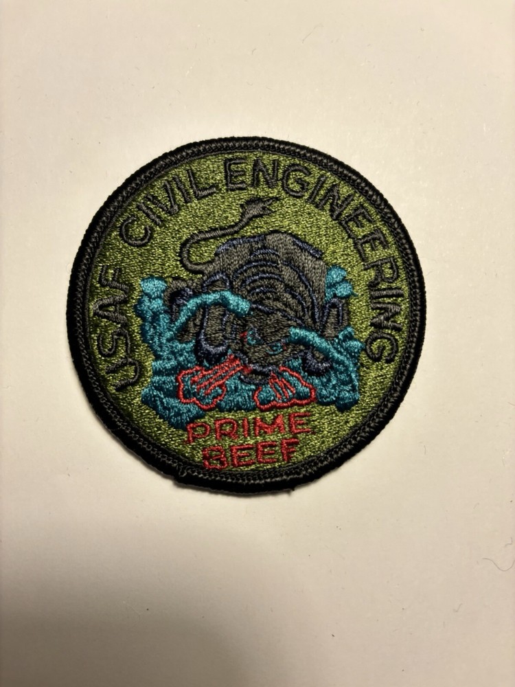 U.S. Air Force Civil Engineering "Prime Beef” Patch Insignia