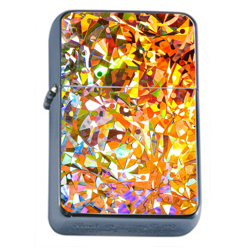 Abstract Art Em3 Flip Top Oil Lighter Windproof