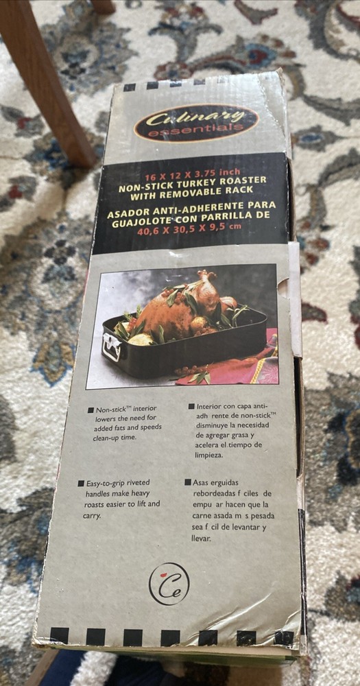 Culinary Essentials non stick Turkey Roaster with removable rack