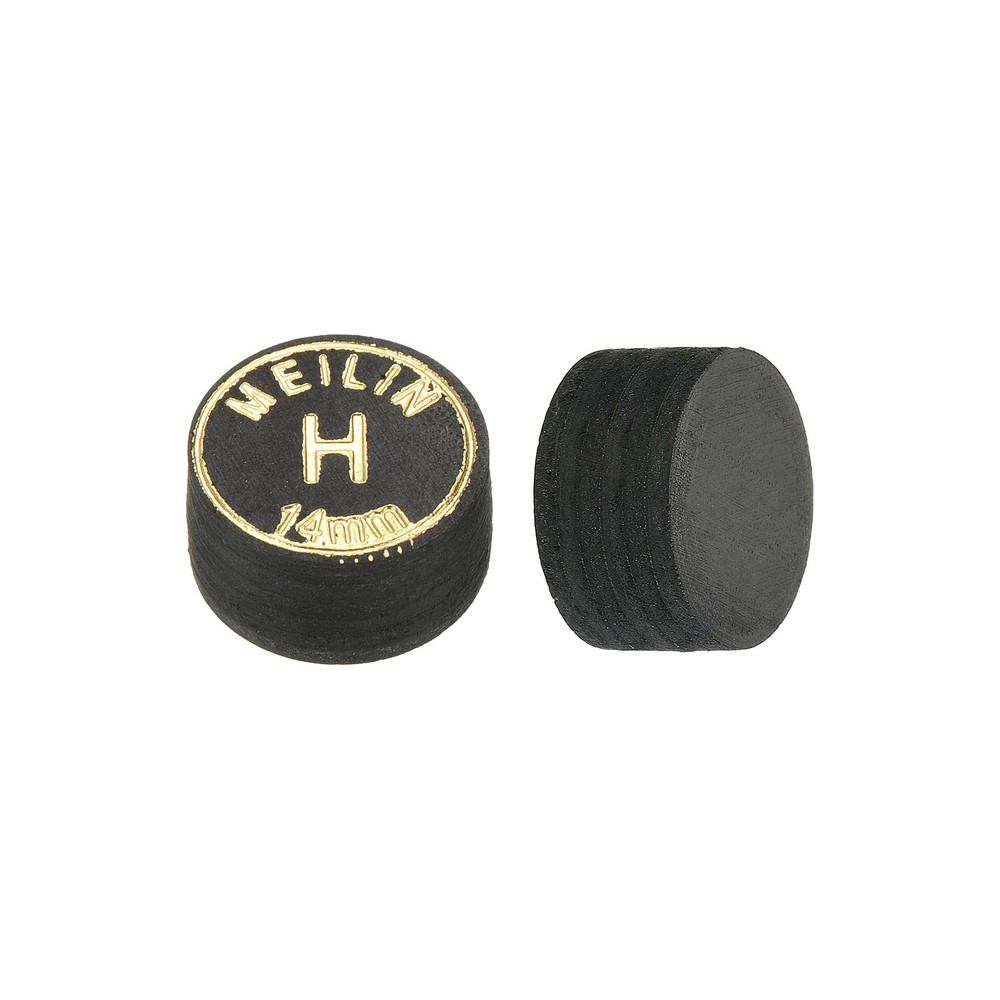 14mm Billiard Stick Tips, 2pcs Hard Multiple Layer Billiard Accessories, Black