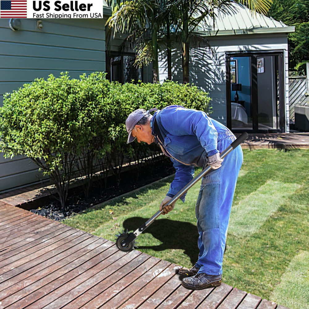Wheel Rotary Edger Lawn Tool, Grass Edge Trimmer, Sidewalk black