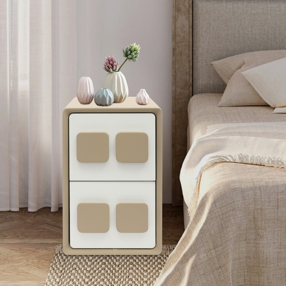 Modern Minimalist End Table, Bedside Table for Bedrooms, Floorstanding End Table
