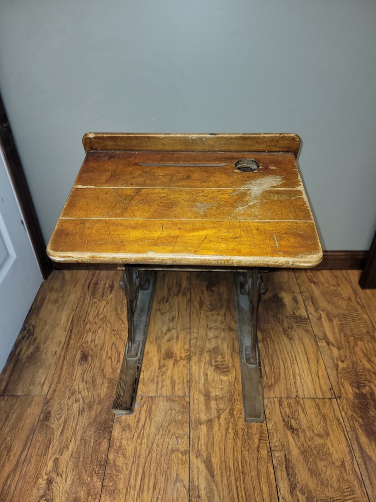 Antique 1970s School Desk