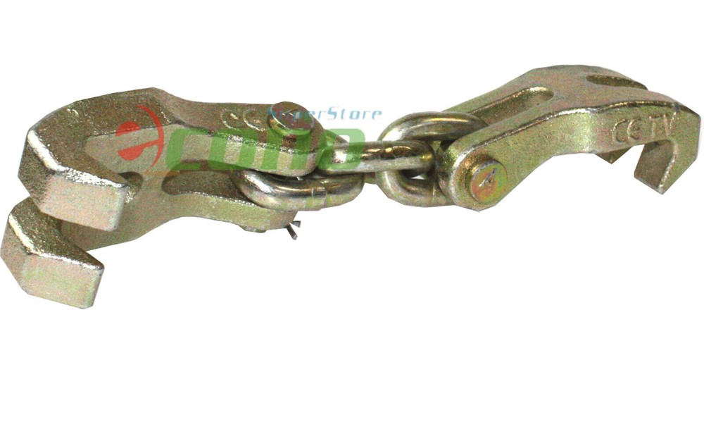 Double Claw Hooks Chain Shortener Connector Bumper Hook Pull Auto Body Repair