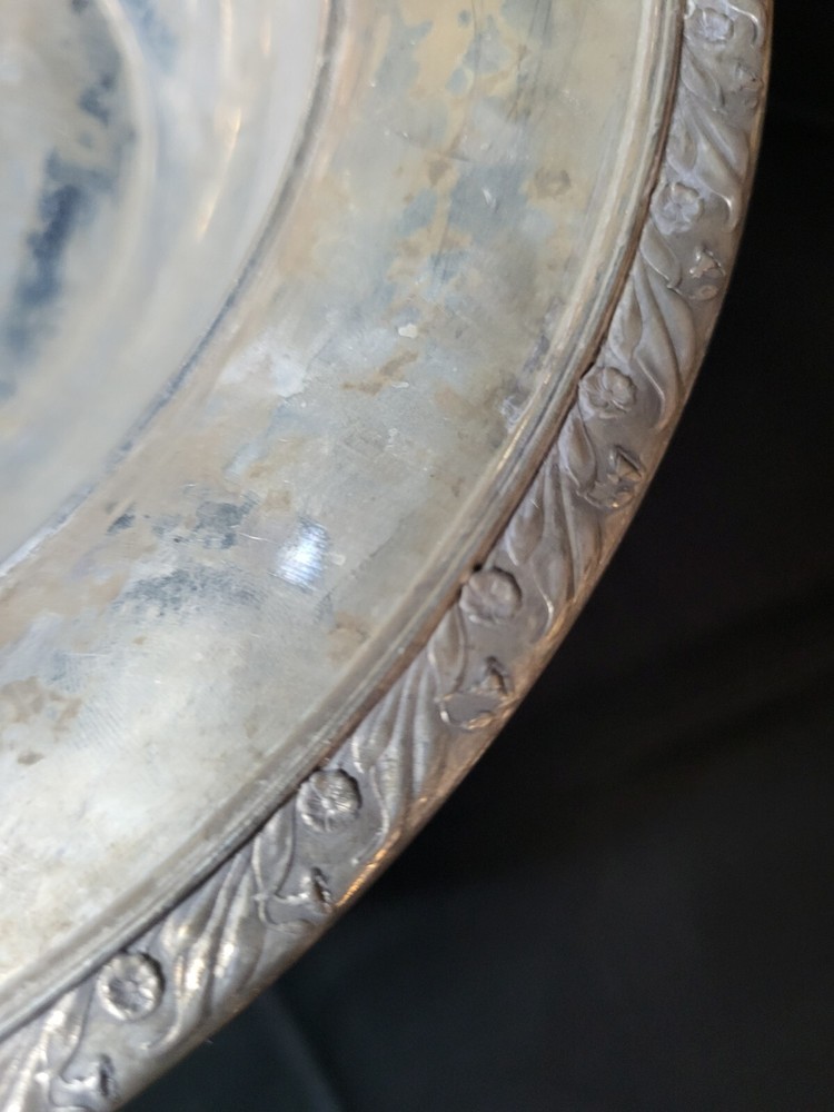 REED & BARTON 1209 Silverplate Bowl Dish Floral Rim