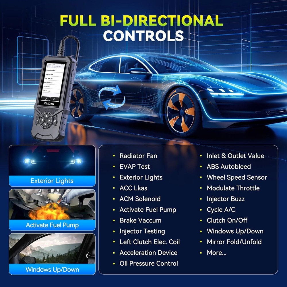 Bidirectional OBD2 Scanner Full System Car Diagnostic Tool