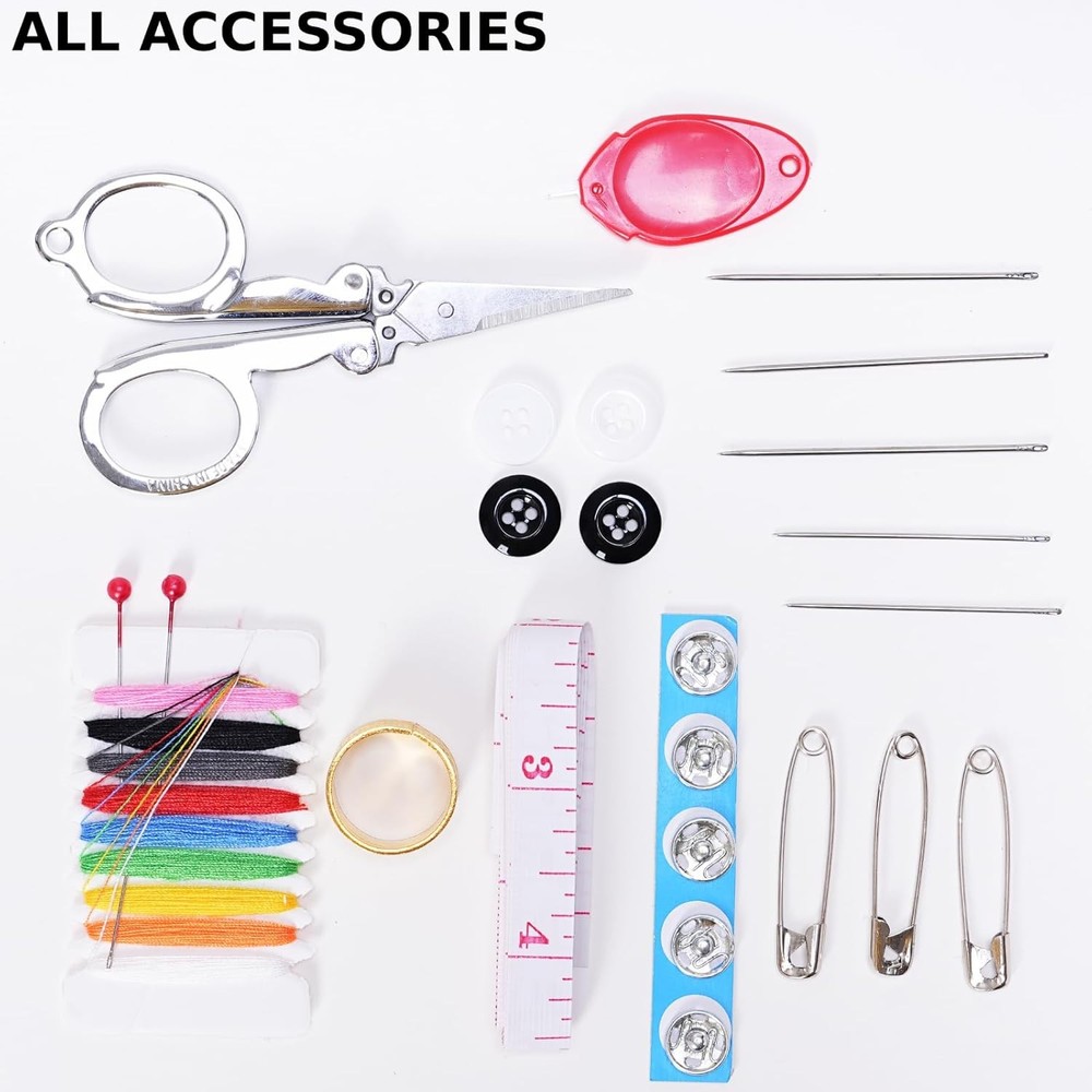 Travel Sewing Kit, Mini Kit Size with Multicolor Threads,...
