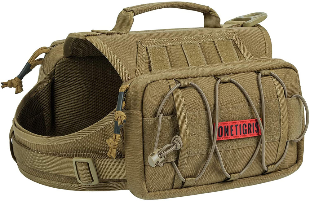 Dog Backpack for Medium & Large Dogs, Nylon Backpack for Dogs Tactical Pet Backp