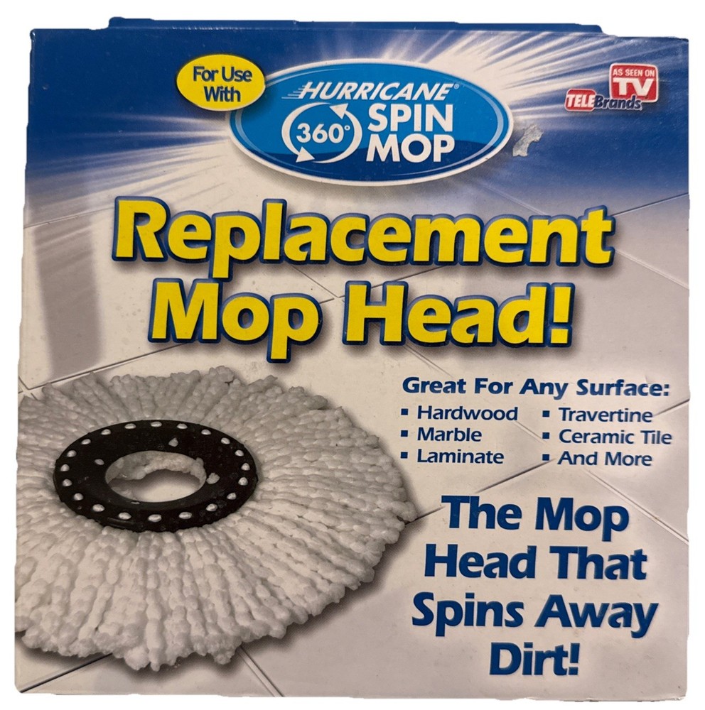 NEW IN BOX Hurricane 360 Spin Mop Replacement Head