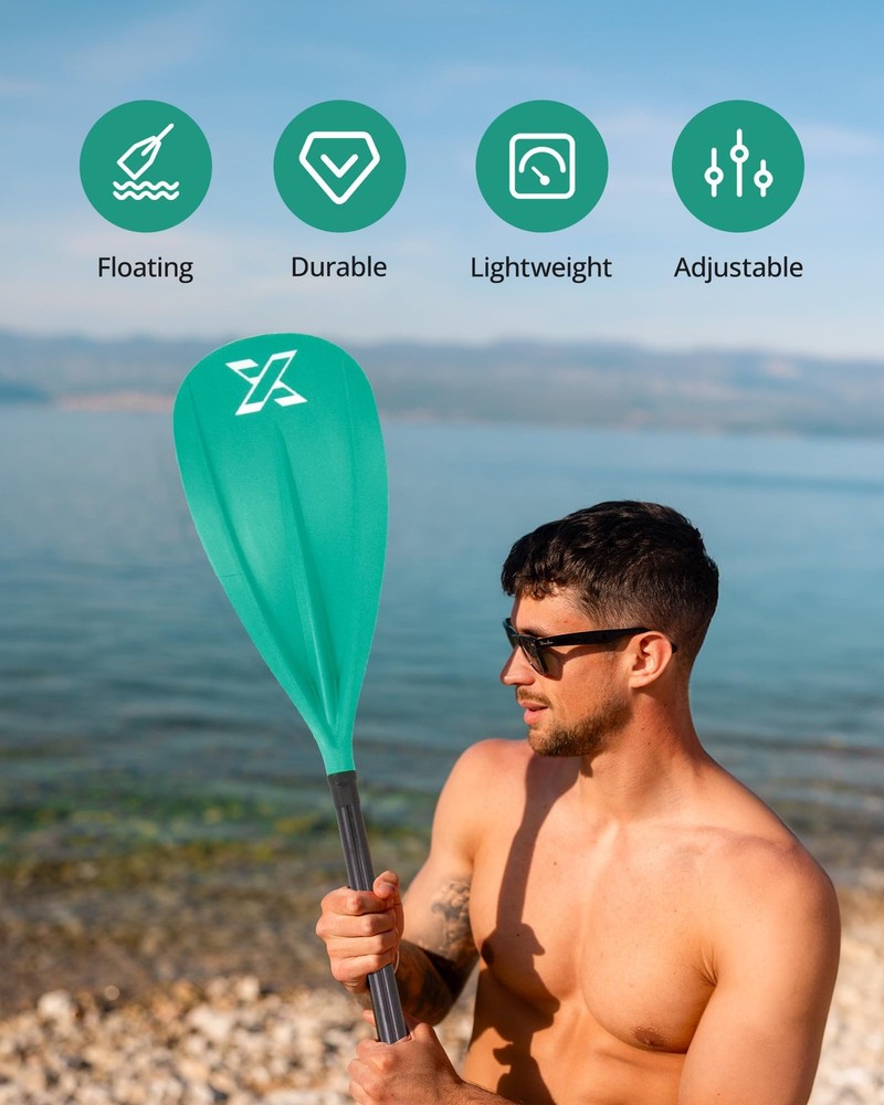 Paddle Board Paddle, 3 or 4 Piece Adjustable SUP Paddle, Detachable Floating ...