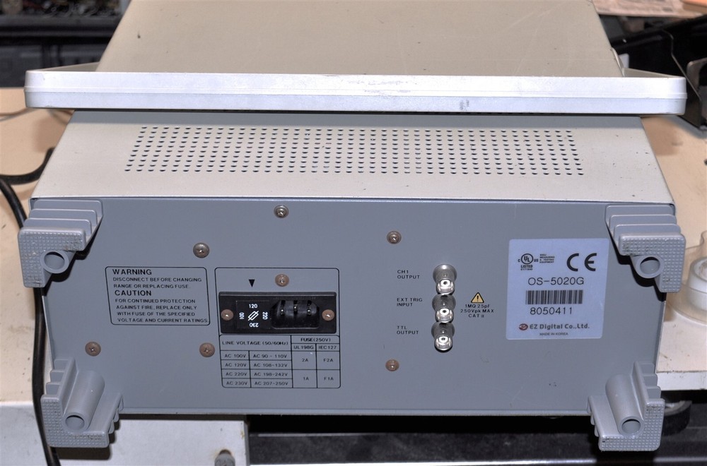 EZ DIGITAL CO. MODEL OS-5020G OSCILLOSCOPE 20 MHz GOOD MISSING HANDLE