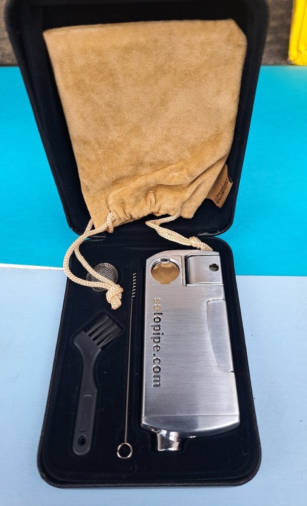 Solopipe - The Original Self-Igniting Pipe and Lighter Combo-Chrome + Solo Bowl