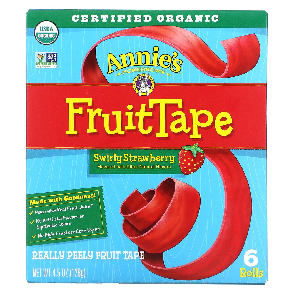 FruitTape, Swirly Strawberry, 6 Rolls, 4.5 oz (128 g)
