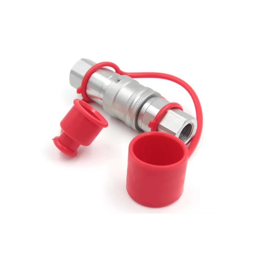 3/8" NPT Skid Steer Bobcat Flat Face Hydraulic Quick Disconnect Coupling Fits...