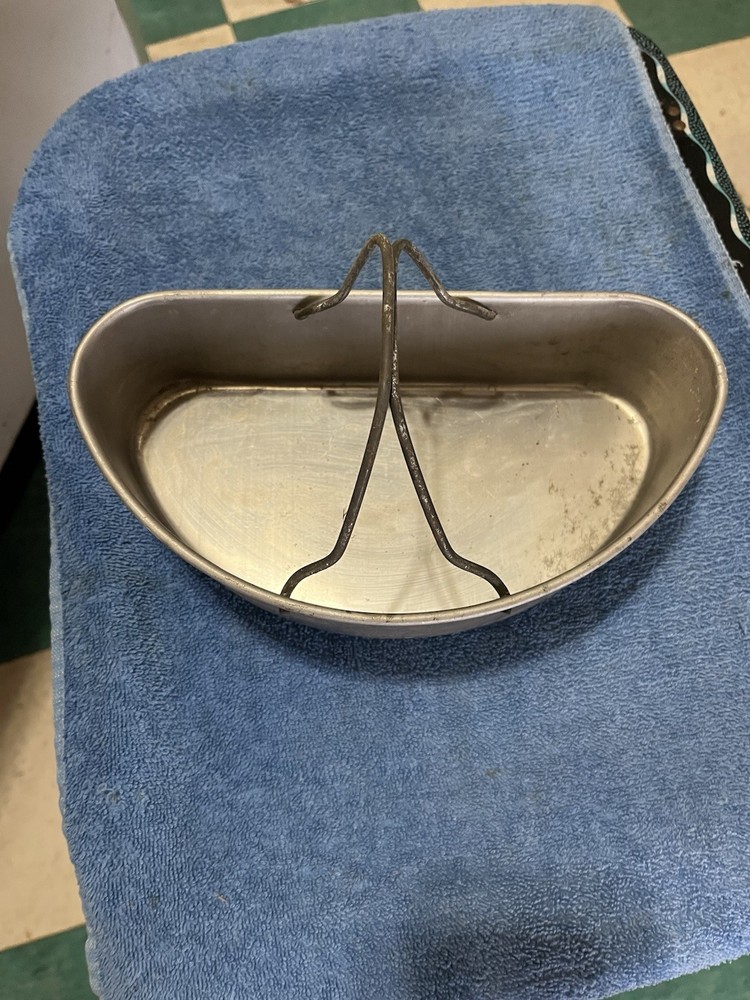 vintage aluminum mess tin insert(a Pair)