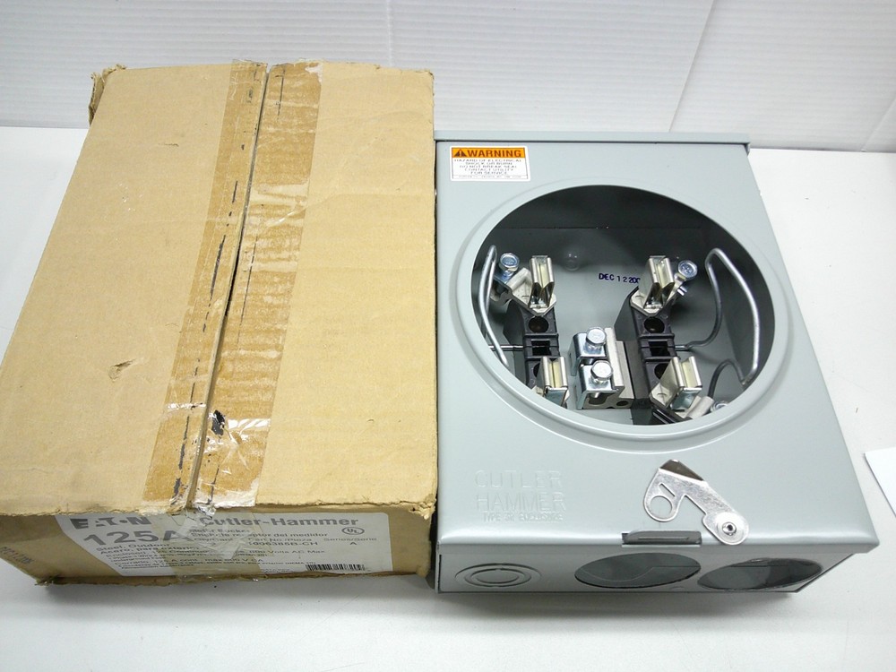 Eaton 125A Meter Socket 1006385BCH Solid Top 600V Rating