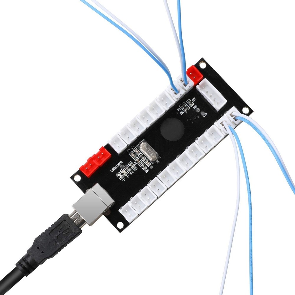 Zero Delay Arcade USB ENCODER PC TO JOYSTICK FOR 2PIN JOYSTICK &4.8MM BUTTON