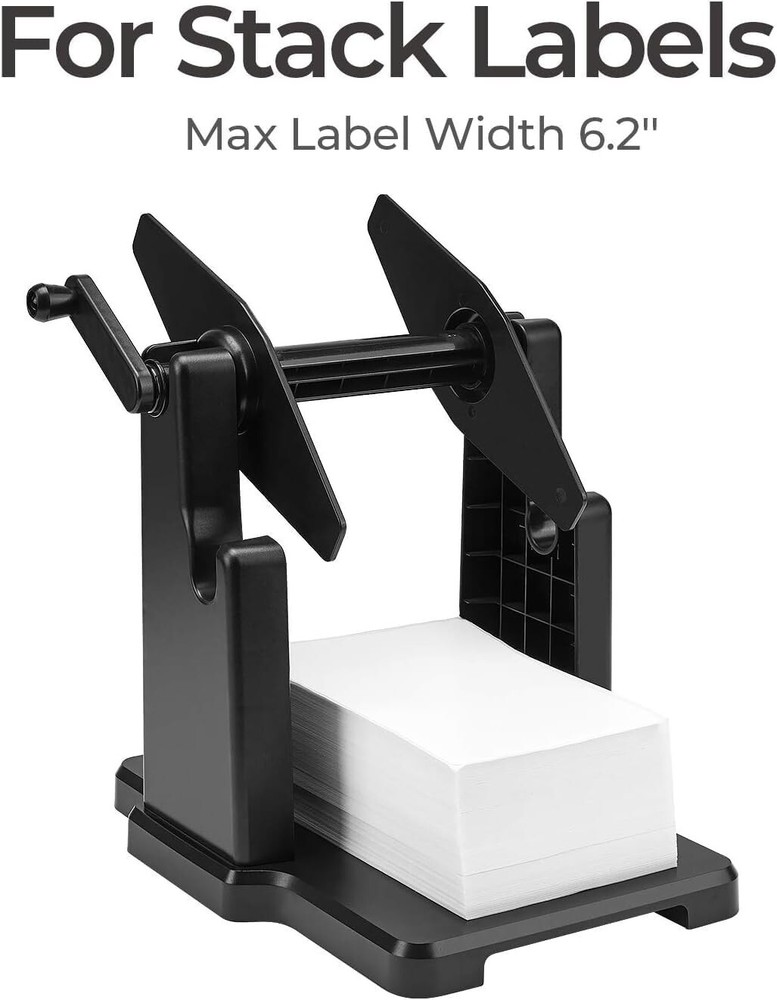 External Rolls Label Holder, 2 in 1 Fan-Fold Stack Paper Holder for Desktop