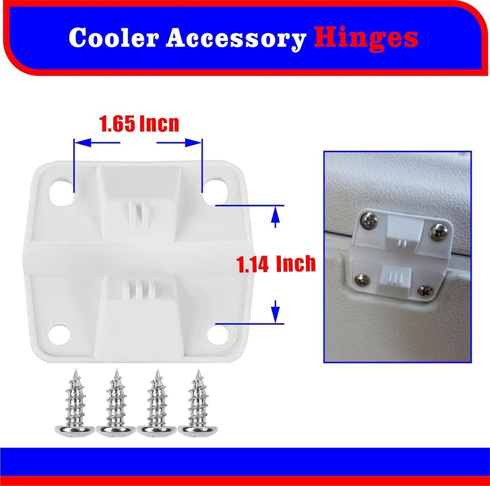 Reliable Cooler Hinges & Screws - ABS Plastic, Quick Replacement