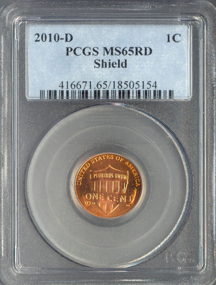 2010-D Lincoln Cent PCGS MS65 RD Quality