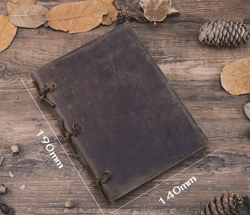 Writing notes Notebook travel Diary Notepad handmade cow leather coffee Q364