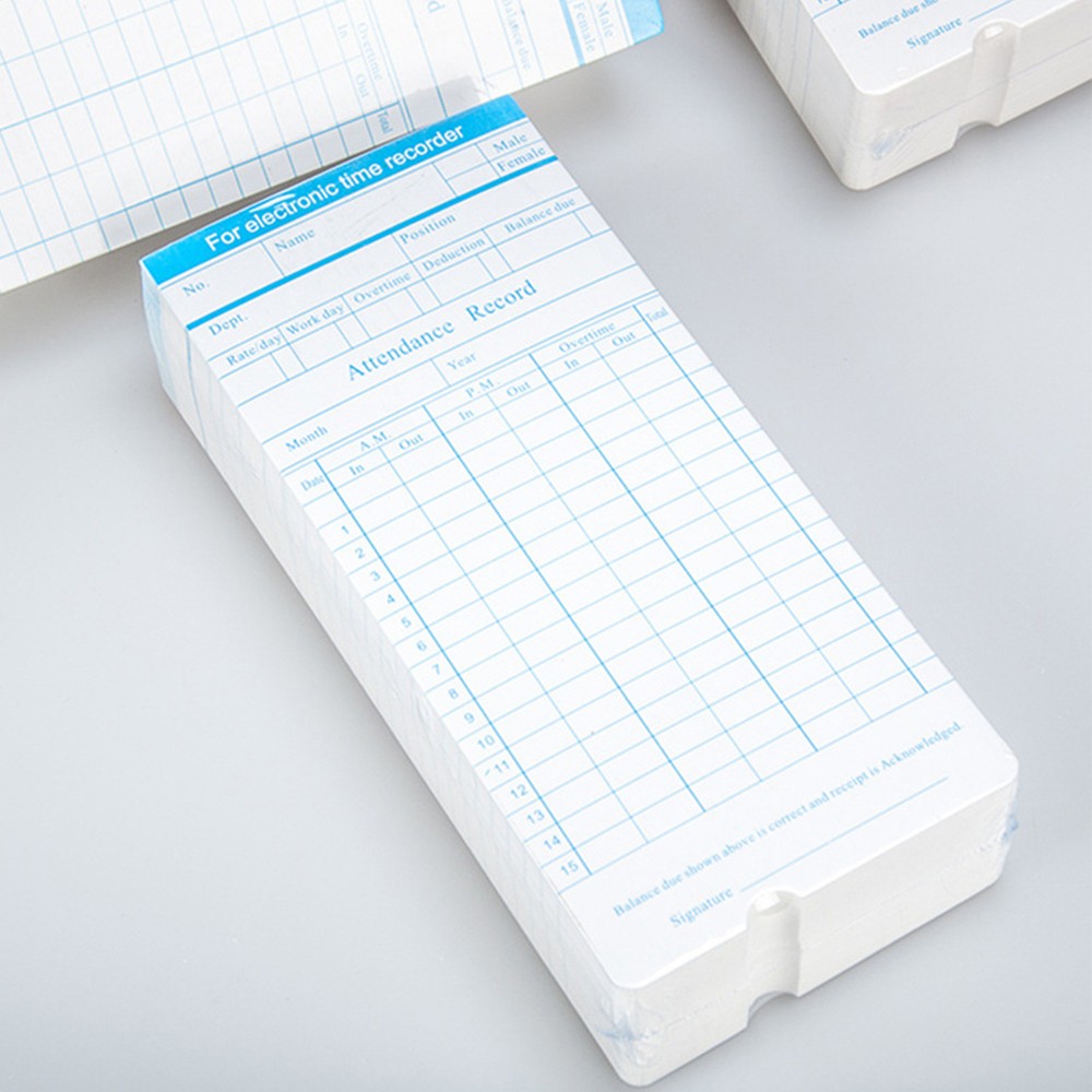 90pc/ Cards Monthly 2-Sided 18*8.4cm for Attendance E3V9