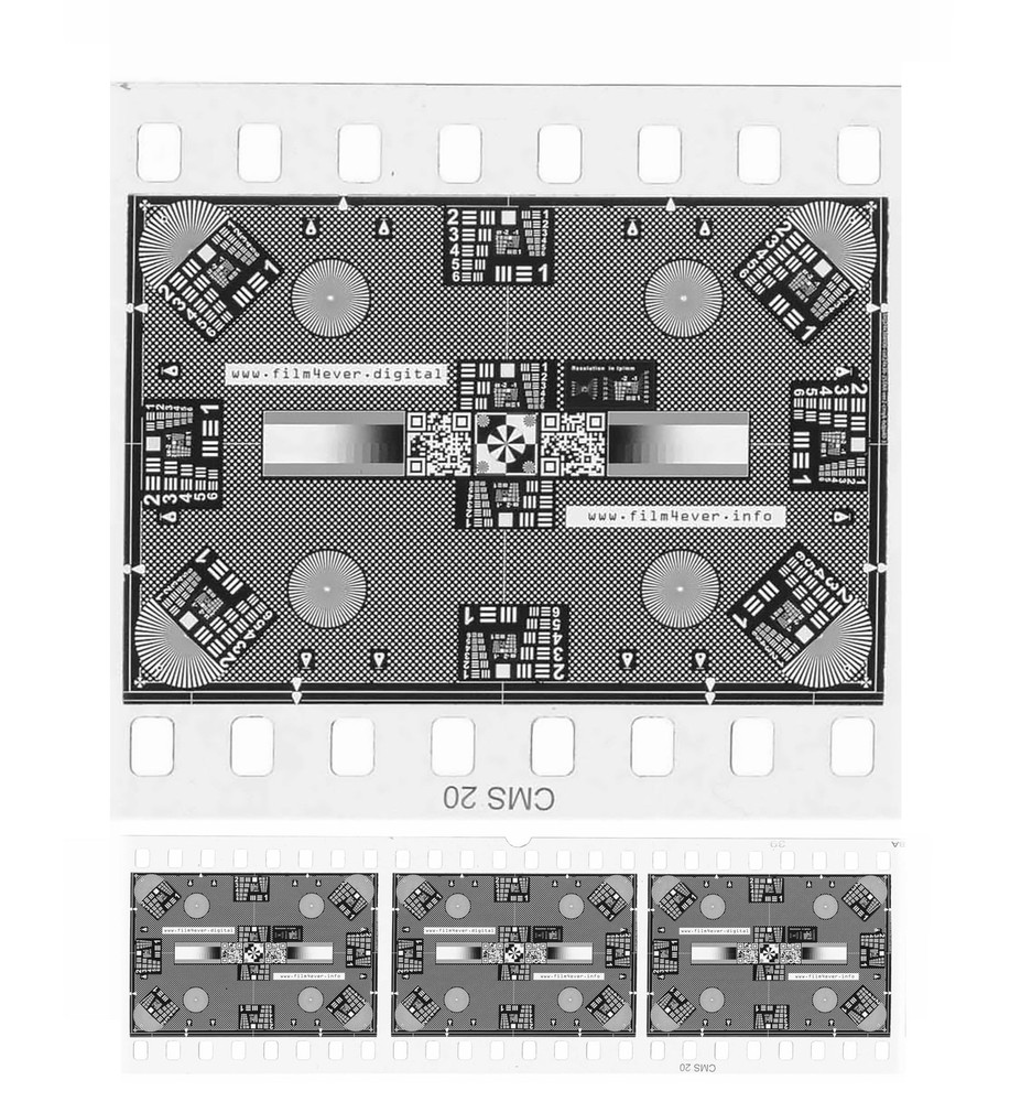 35mm Film Focus Checker High-Resolution Sharpness Calibration Target Chart