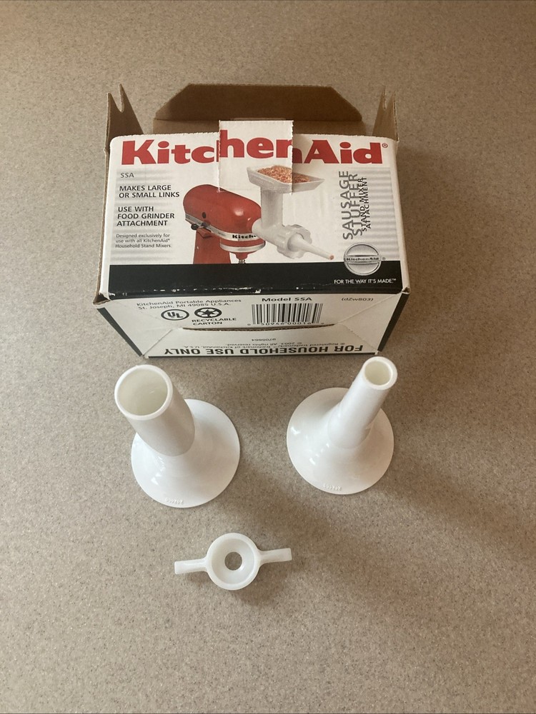 KitchenAid Sausage Stuffer Kit Model SSA Use With Good Grinding Attach