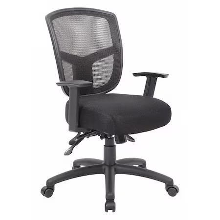 Mesh Task Chair, 22 1/2-, Adjustable, Black, 452R22