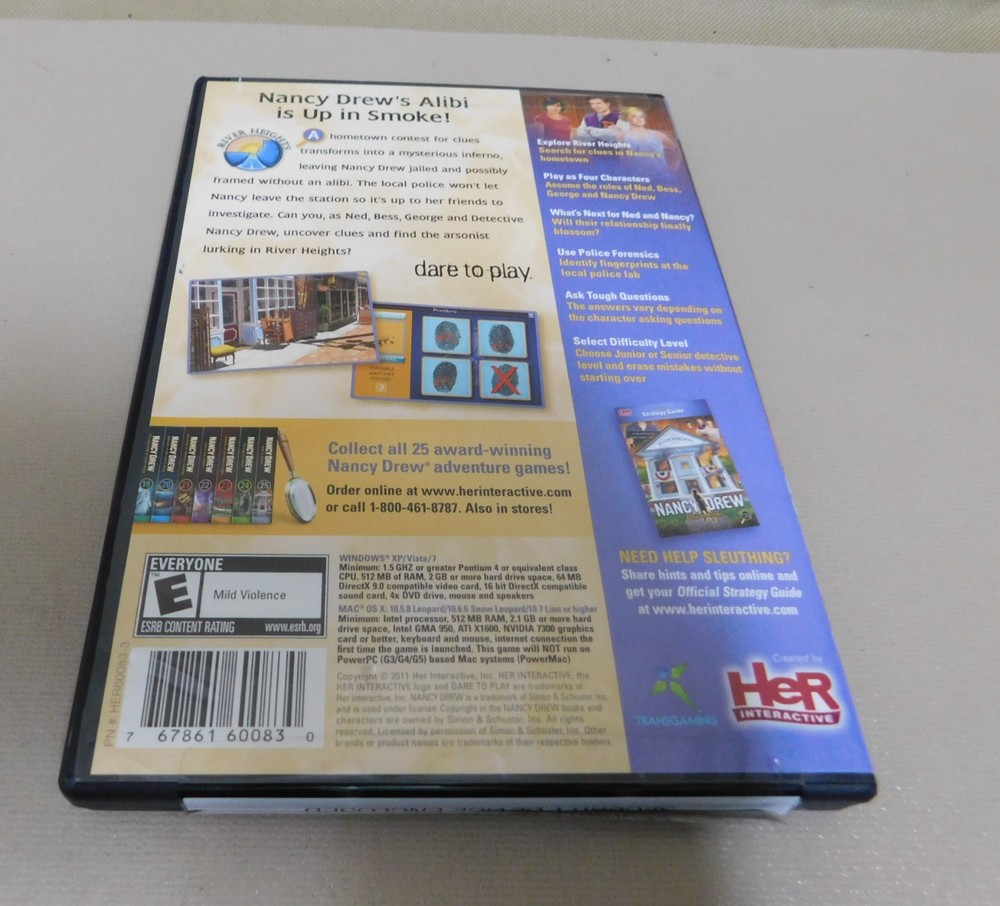 Nancy Drew PC DVD Rom CD Rom Game Fun Pick & Choose Computer Game Lot