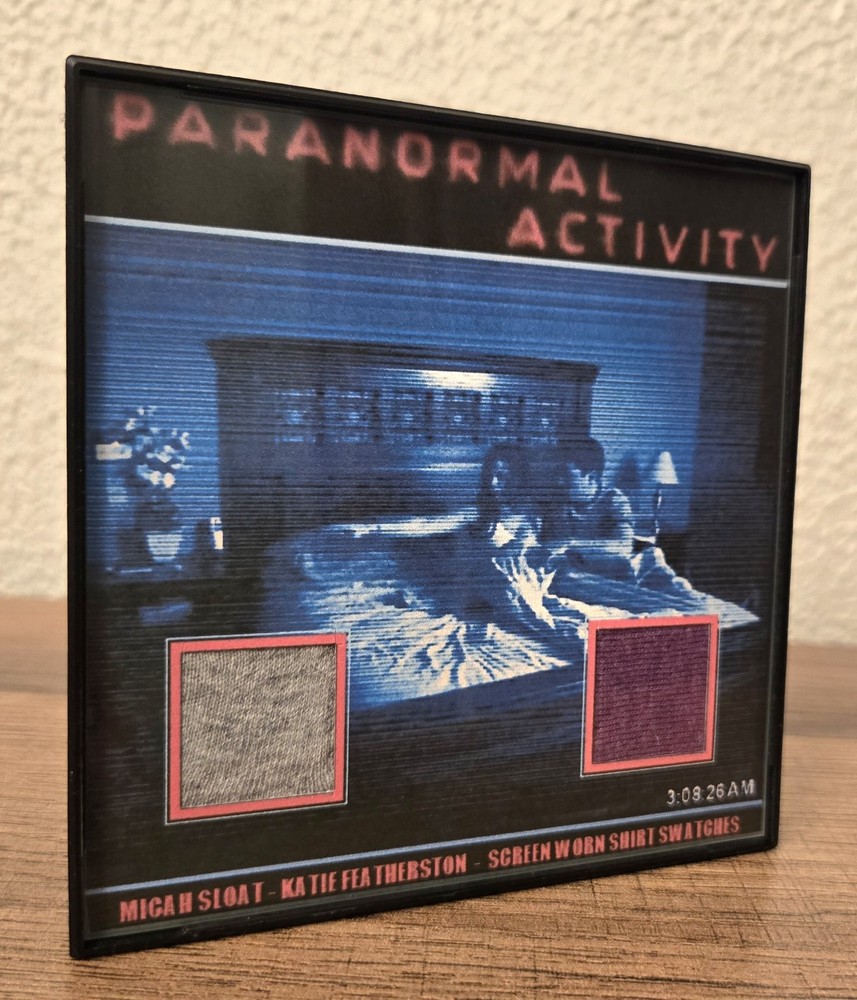 Paranormal Activity Double Screen Worn Clothing Swatch Framed Prop Display