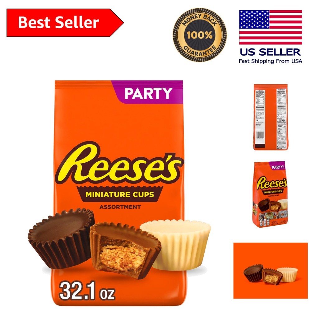 Individually Wrapped Assorted Peanut Butter Cups - 32.1 Oz Candy for Sharing